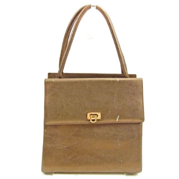 Authentic Salvatore Ferragamo Handbag Ganchini Gold For Woman - Picture 1 of 6